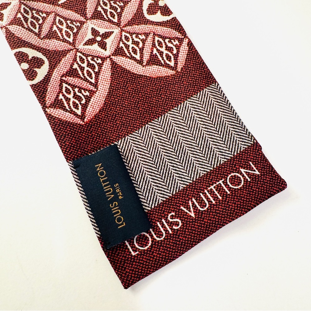 Louis Vuitton Silk Motif Since 1854 Bandeau Scarf NWOT - Picture 4 of 9